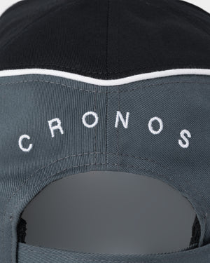 CRONOS 雙色拼接帽簷棒球帽 [黑色]