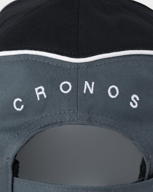 CRONOS 雙色拼接帽簷棒球帽 [黑色]