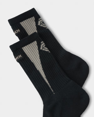 CRONOS MINI BOX LOGO SOCKS【GREIGE】