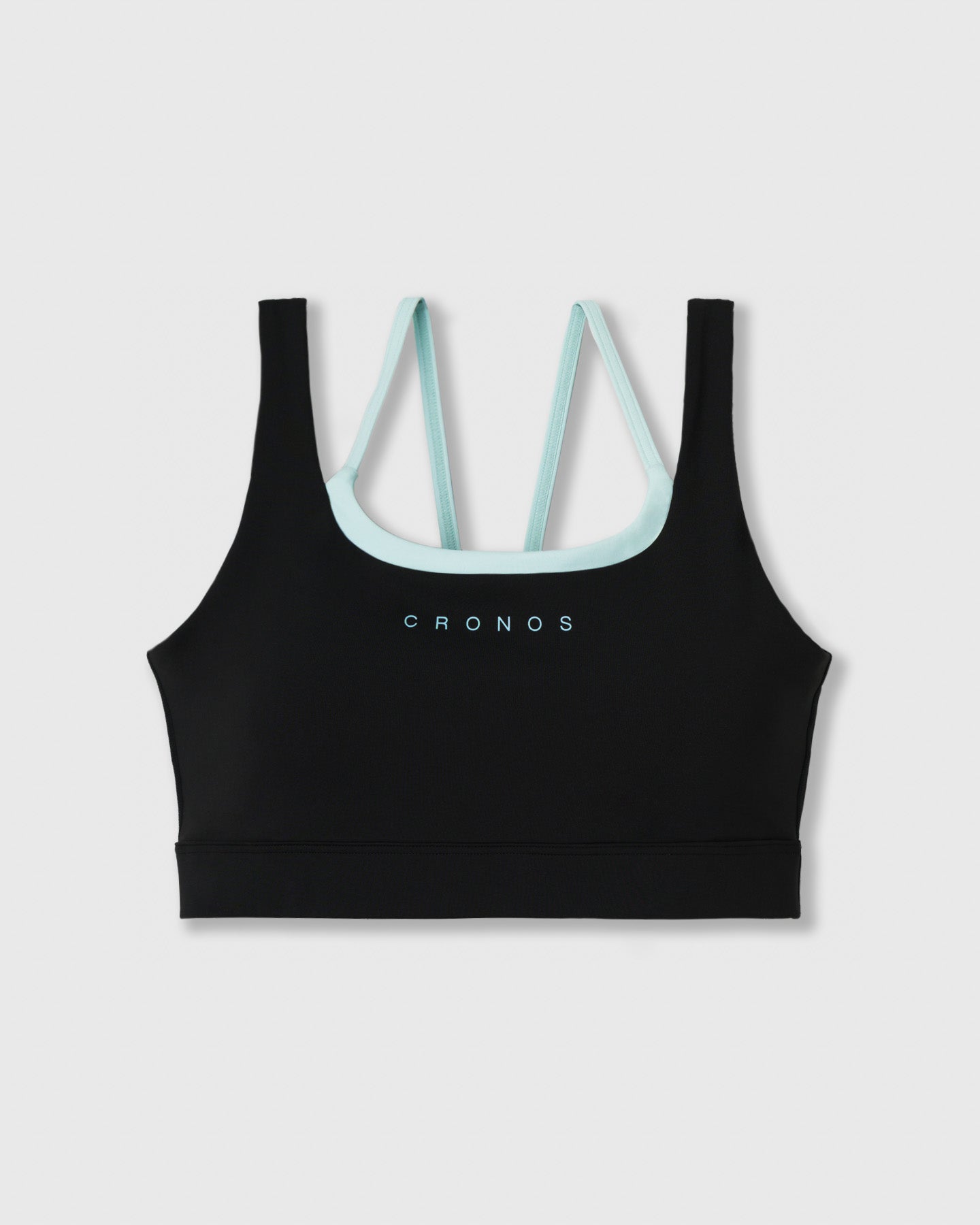 CRONOS WOMEN LAYERED BRA【BLACK×BLUE】