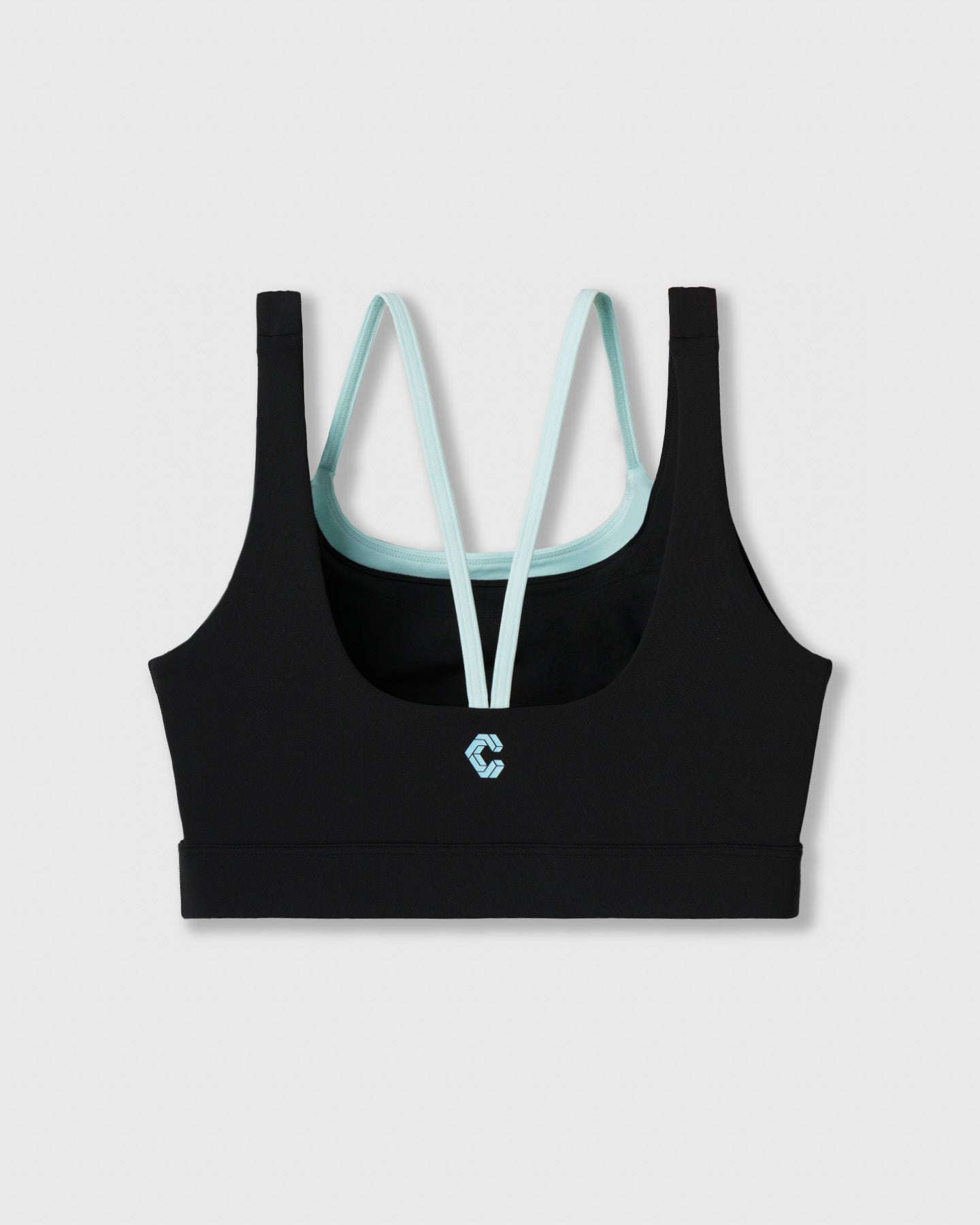 CRONOS WOMEN LAYERED BRA【BLACK×BLUE】