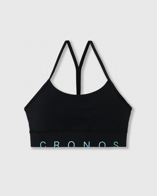 CRONOS WOMEN CLEAN Y-BACK BRA【BLACK×BLUE】
