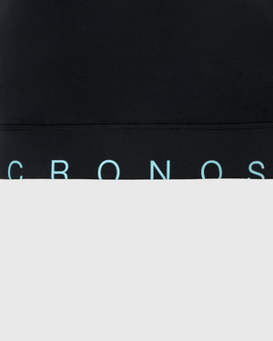 CRONOS WOMEN CLEAN Y-BACK BRA【BLACK×BLUE】