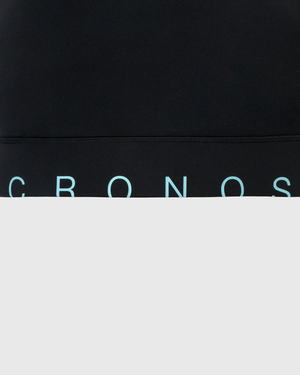 CRONOS WOMEN CLEAN Y-BACK BRA【BLACK×BLUE】