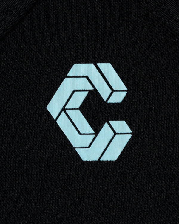 CRONOS WOMEN CLEAN Y-BACK BRA【BLACK×BLUE】