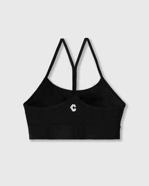 CRONOS WOMEN CLEAN Y-BACK BRA【BLACK×WHITE】