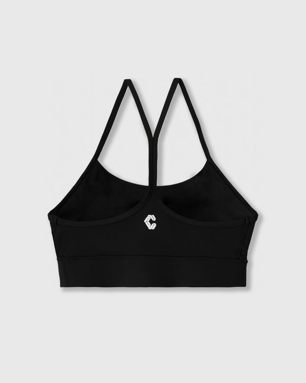 CRONOS WOMEN CLEAN Y-BACK BRA【BLACK×WHITE】