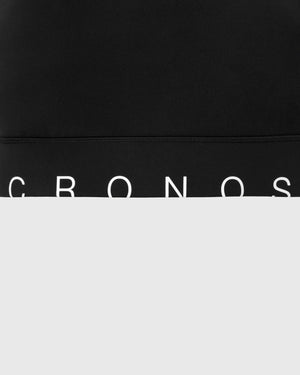CRONOS WOMEN CLEAN Y-BACK BRA【BLACK×WHITE】