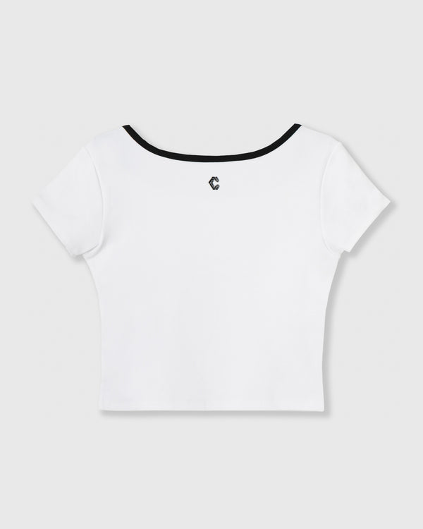 CRONOS WOMEN ACTIVE MINI T-SHIRT【WHITE】