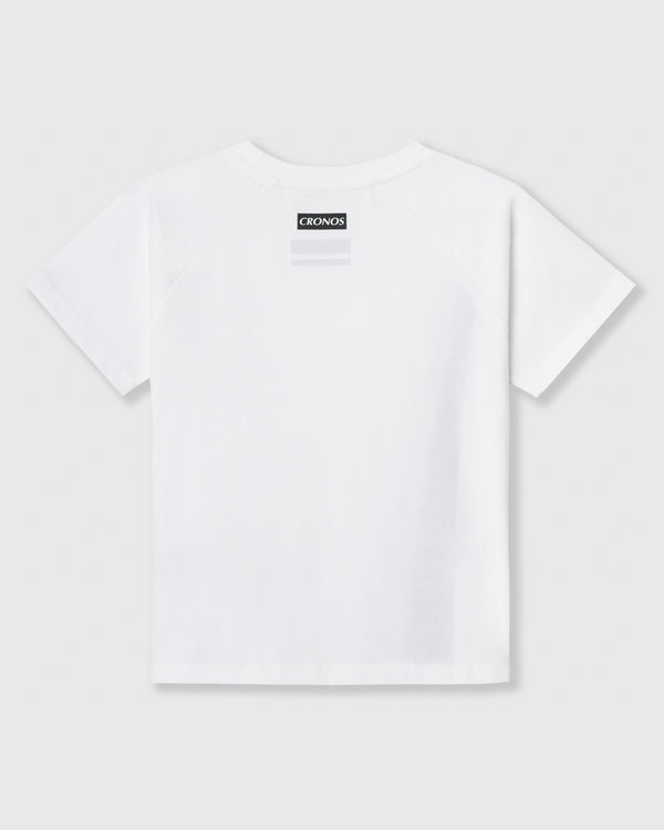 CRONOS WOMEN FRONT SLIT T-SHIRTS【WHITE】