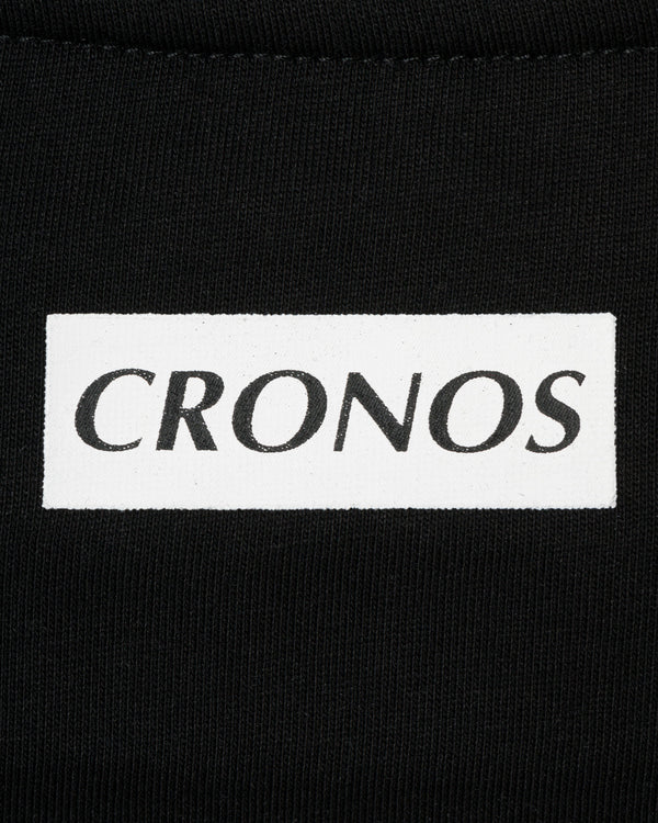 CRONOS WOMEN FRONT SLIT T-SHIRTS【BLACK】
