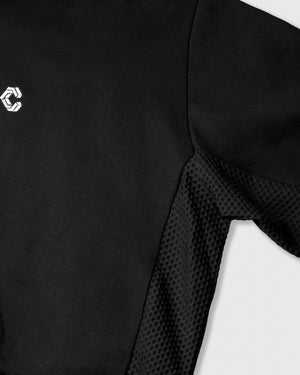 CRONOS WOMEN LIGHT MESH ZIP HOODIE【BLACK】