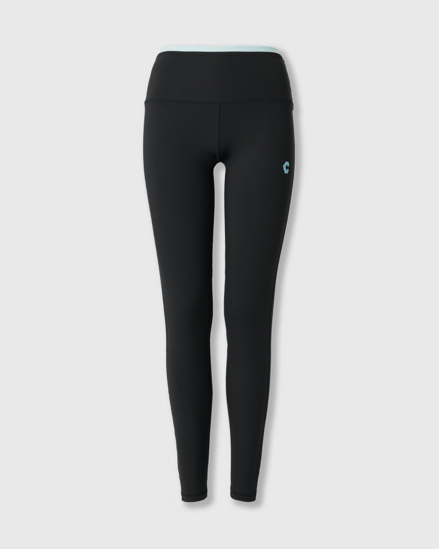 CRONOS WOMEN LAYERED LEGGINGS【BLACK×BLUE】