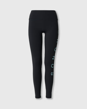 CRONOS WOMEN CLEAN FIT LEGGINGS【BLACK×BLUE】