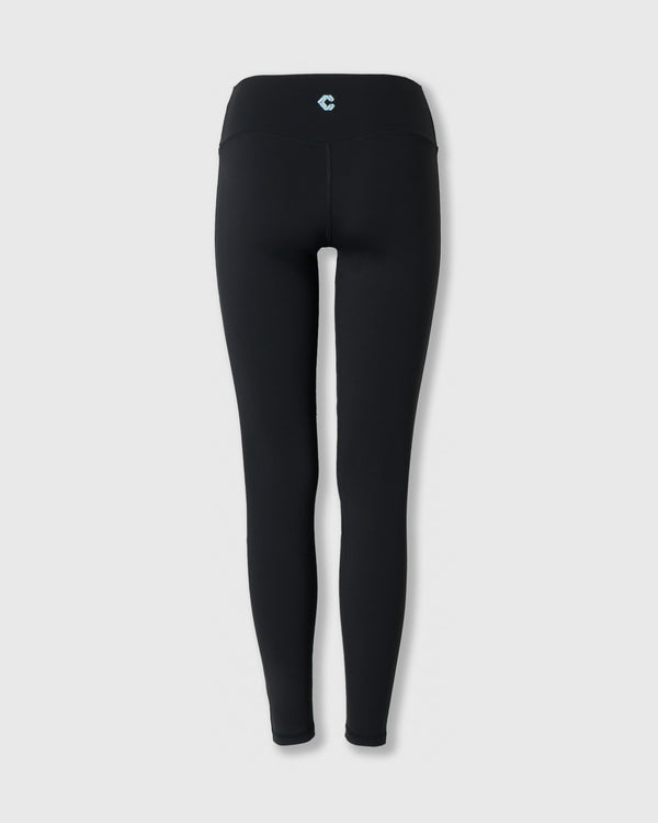 CRONOS WOMEN CLEAN FIT LEGGINGS【BLACK×BLUE】