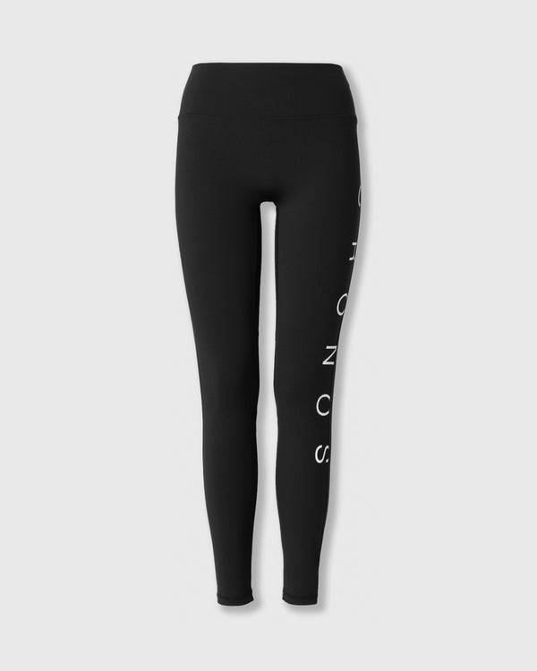 CRONOS WOMEN CLEAN FIT LEGGINGS【BLACK×WHITE】