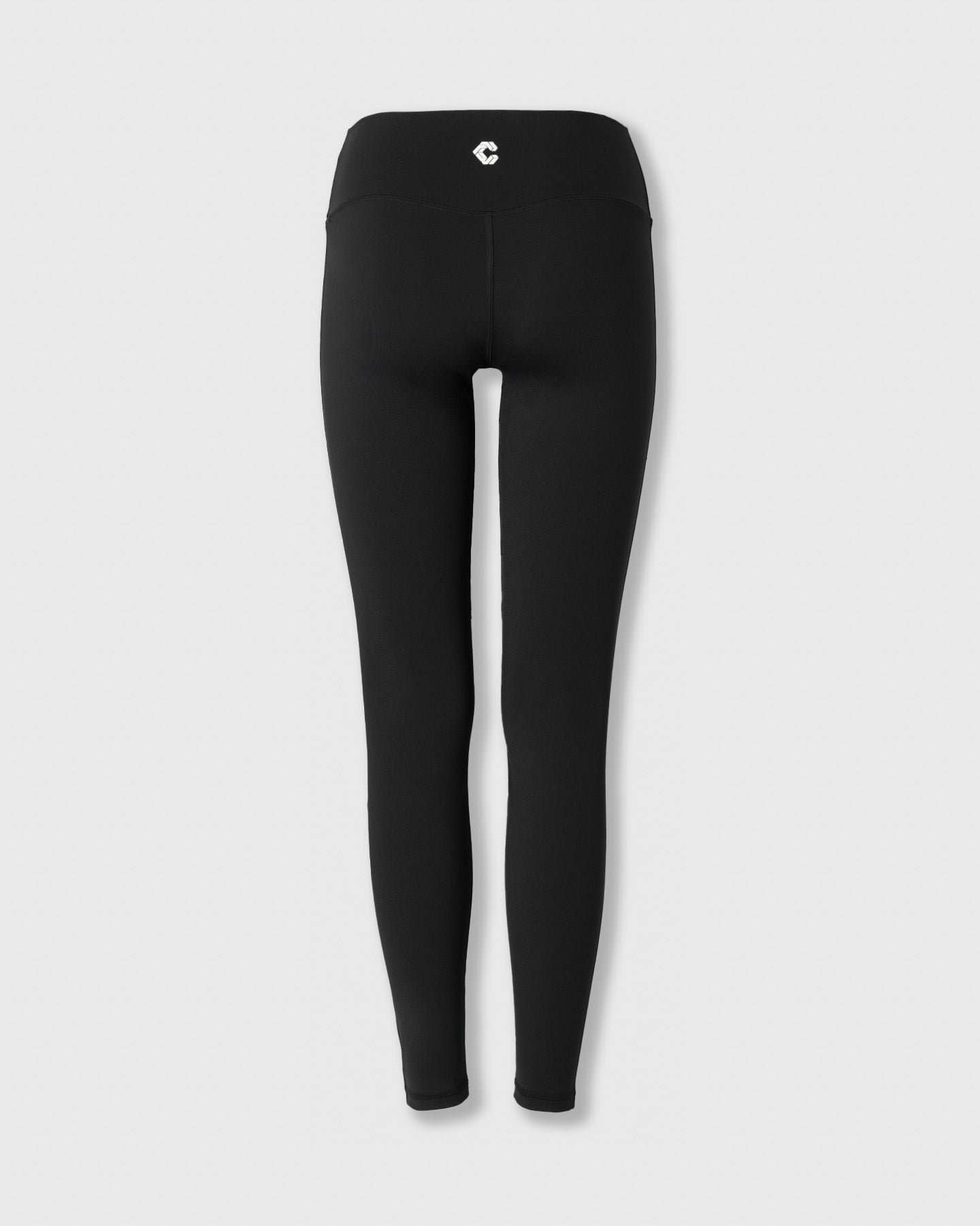 CRONOS ブラックレギンス ホワイトアクセント CRONOS WOMEN CLEAN FIT LEGGINGS【BLACK×WHITE】