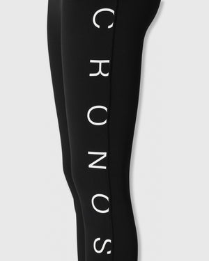 CRONOS WOMEN CLEAN FIT LEGGINGS【BLACK×WHITE】