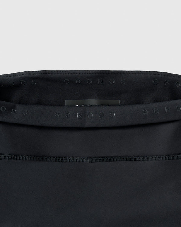 CRONOS WOMEN CLEAN FIT LEGGINGS【BLACK×BLUE】