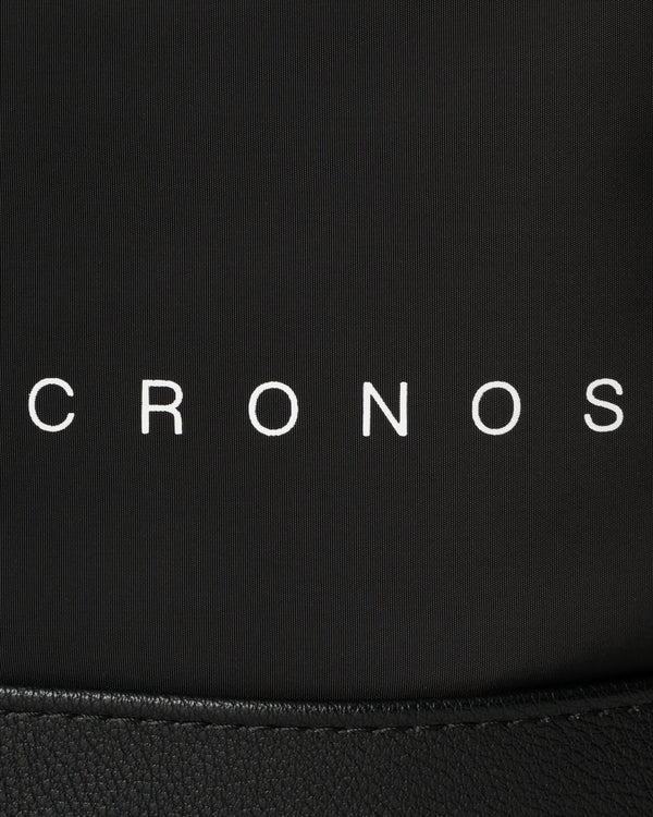 CRONOS WOMEN NYLON MIX DRAWSTRING BAG【BLACK】