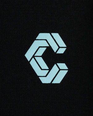 CRONOS 女款高彈性緊身褲 [黑×藍]