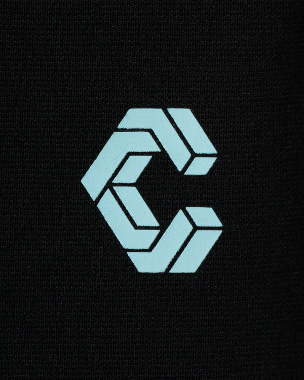 CRONOS 女款高彈性緊身褲 [黑×藍]