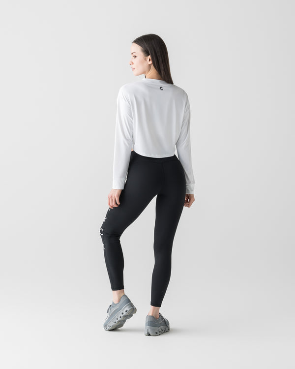 CRONOS WOMEN COMPACT LONG SLEEVE【WHITE】