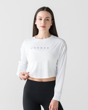 CRONOS WOMEN COMPACT LONG SLEEVE【WHITE】