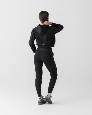 CRONOS WOMEN LIGHT MESH ZIP HOODIE【BLACK】