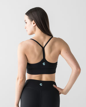 CRONOS WOMEN CLEAN Y-BACK BRA【BLACK×BLUE】