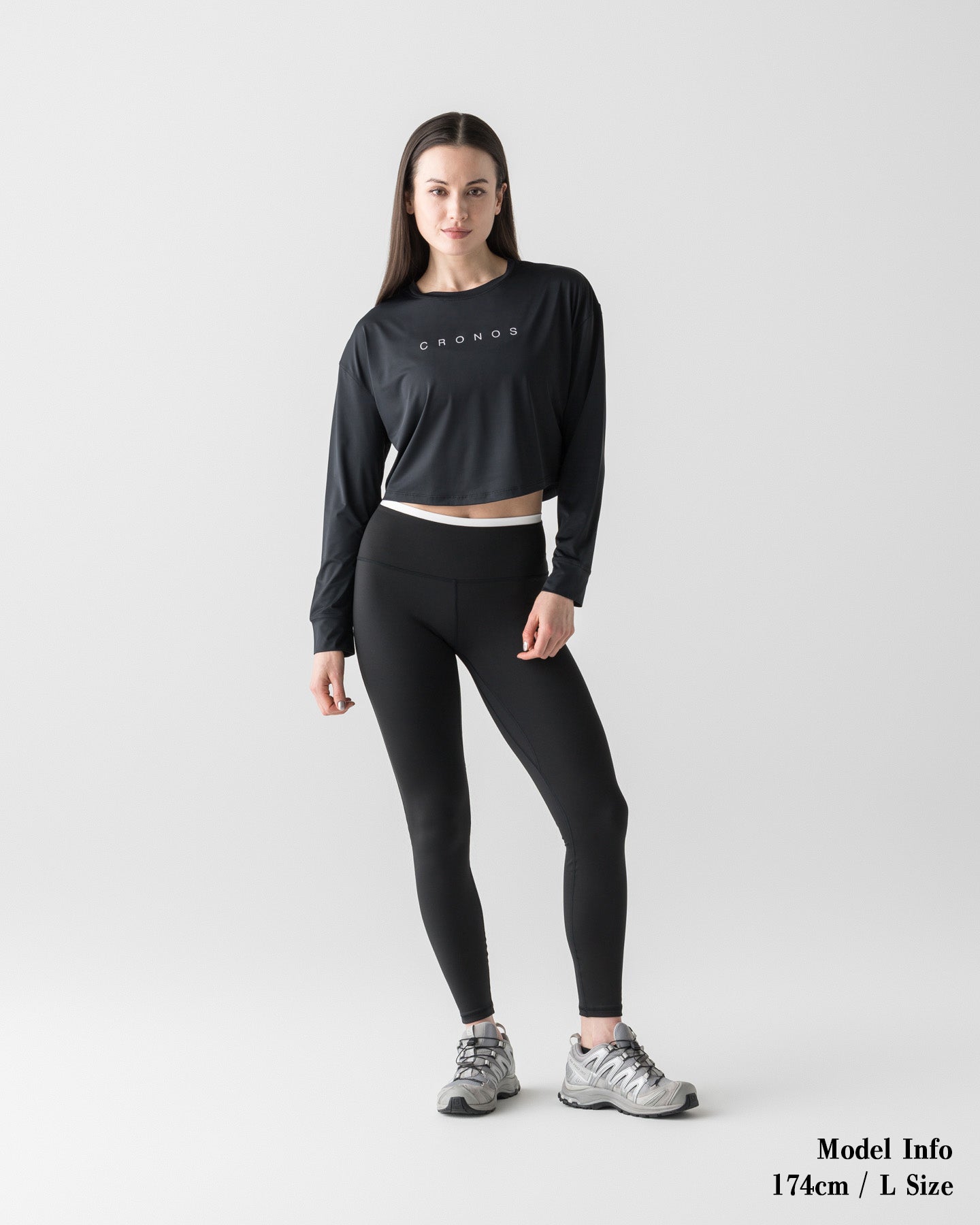 CRONOS WOMEN COMPACT LONG SLEEVE【BLACK】