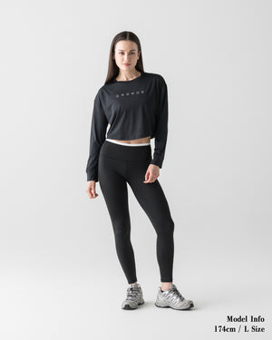 CRONOS WOMEN COMPACT LONG SLEEVE【BLACK】
