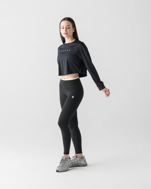 CRONOS WOMEN COMPACT LONG SLEEVE【BLACK】