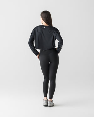 CRONOS WOMEN COMPACT LONG SLEEVE【BLACK】