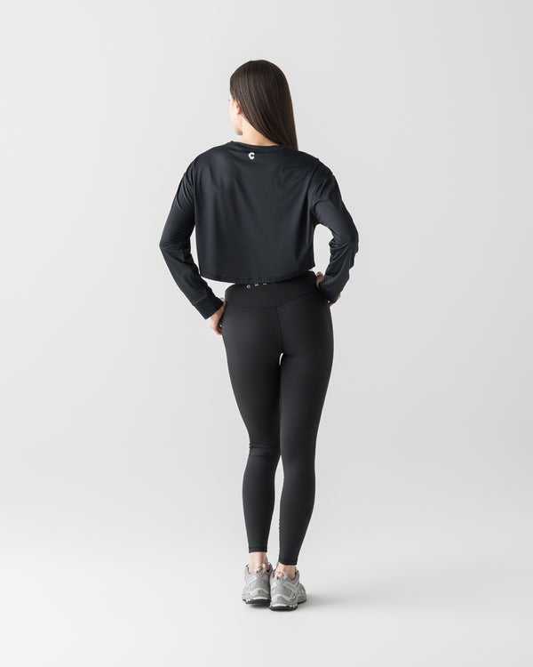 CRONOS WOMEN COMPACT LONG SLEEVE【BLACK】