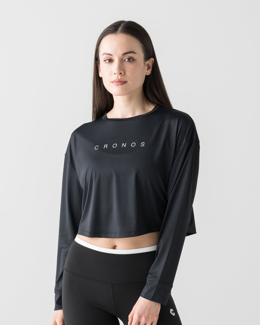 CRONOS WOMEN COMPACT LONG SLEEVE【BLACK】