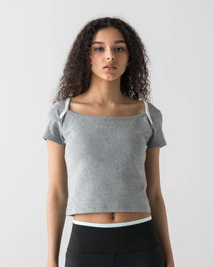 CRONOS WOMEN ACTIVE MINI T-SHIRT [GRAY]