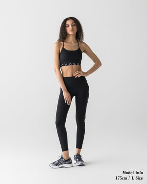 CRONOS WOMEN CLEAN Y-BACK BRA【BLACK×WHITE】