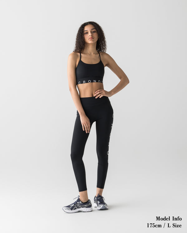 CRONOS WOMEN CLEAN Y-BACK BRA【BLACK×WHITE】