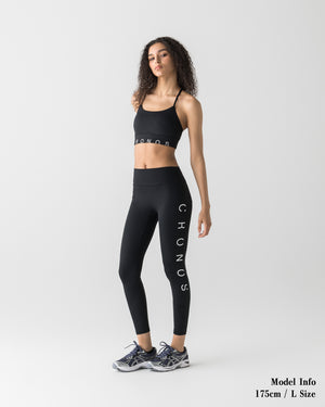 CRONOS WOMEN CLEAN Y-BACK BRA【BLACK×WHITE】