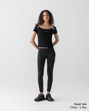 CRONOS WOMEN ACTIVE MINI T-SHIRT【BLACK】