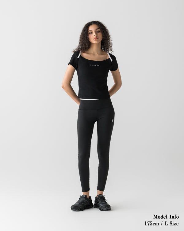 CRONOS WOMEN ACTIVE MINI T-SHIRT【BLACK】