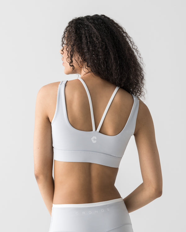 CRONOS WOMEN LAYERED BRA【GRAY】