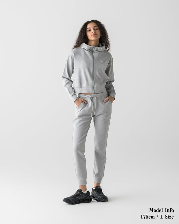 CRONOS WOMEN LIGHT MESH ZIP HOODIE【GRAY】