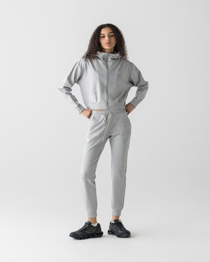 CRONOS WOMEN LIGHT MESH ZIP HOODIE【GRAY】