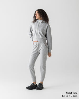 CRONOS WOMEN LIGHT MESH ZIP HOODIE【GRAY】