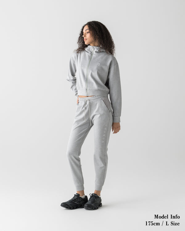 CRONOS WOMEN LIGHT MESH ZIP HOODIE【GRAY】