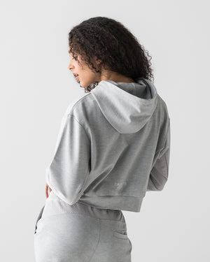 CRONOS WOMEN LIGHT MESH ZIP HOODIE【GRAY】
