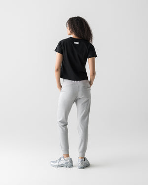 CRONOS WOMEN FRONT SLIT T-SHIRTS【BLACK】