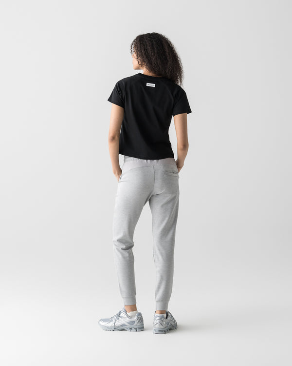 CRONOS WOMEN FRONT SLIT T-SHIRTS【BLACK】